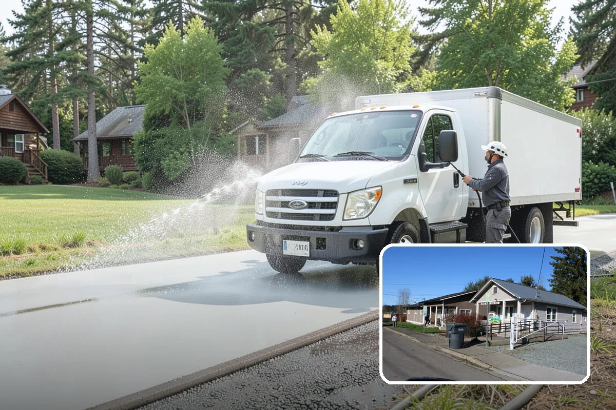 Gutter Face Cleaning in South Prairie, Pierce County, WA - Clears everyday grime, pollen, and green film from the faces