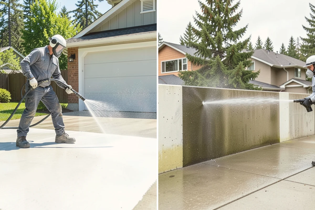 Gutter Face Cleaning in Stanwood, Snohomish County, WA - Rinse the faces to knock down loose grime
