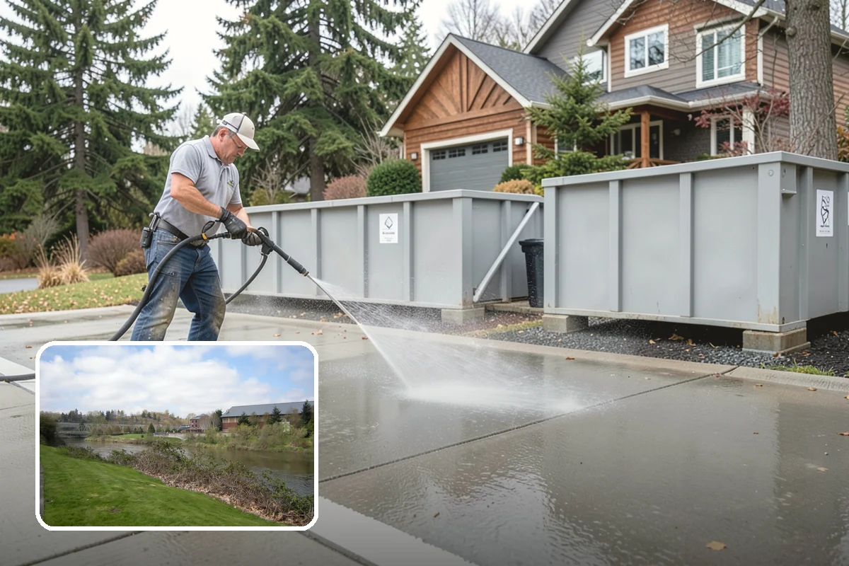 Gutter Face Cleaning in Tukwila, King County, WA - Clears everyday grime, pollen, and green film from the faces