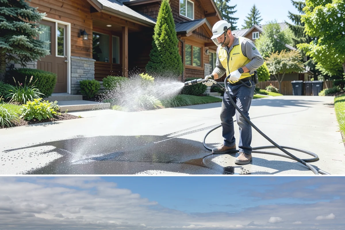 Gutter Face Cleaning in University Place, Pierce County, WA - A spring face cleaning clears off the winter's accumulated film and pollen ahead of summer.