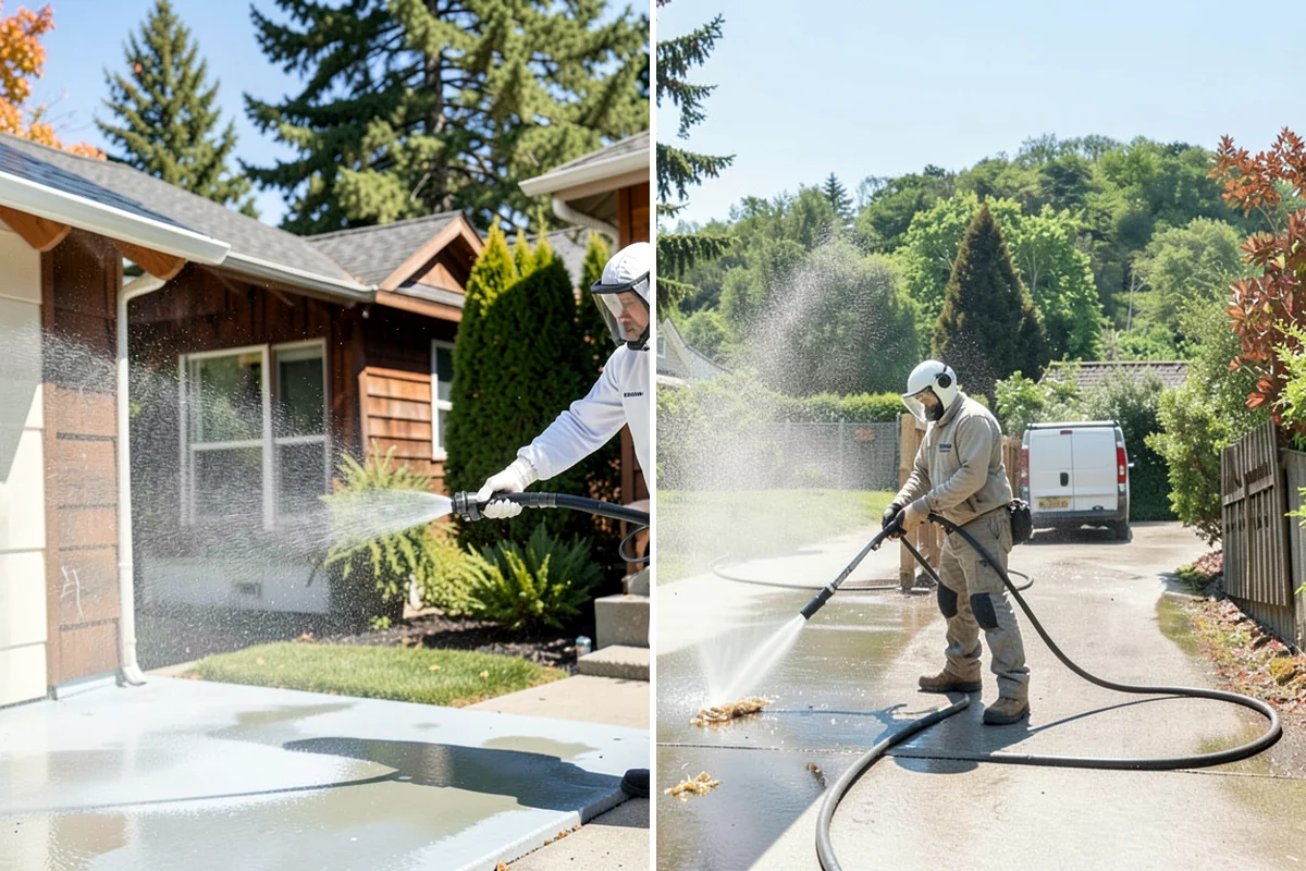 Gutter Guard Cleaning in Arlington, Snohomish County, WA - Remove the debris mat resting on the guards