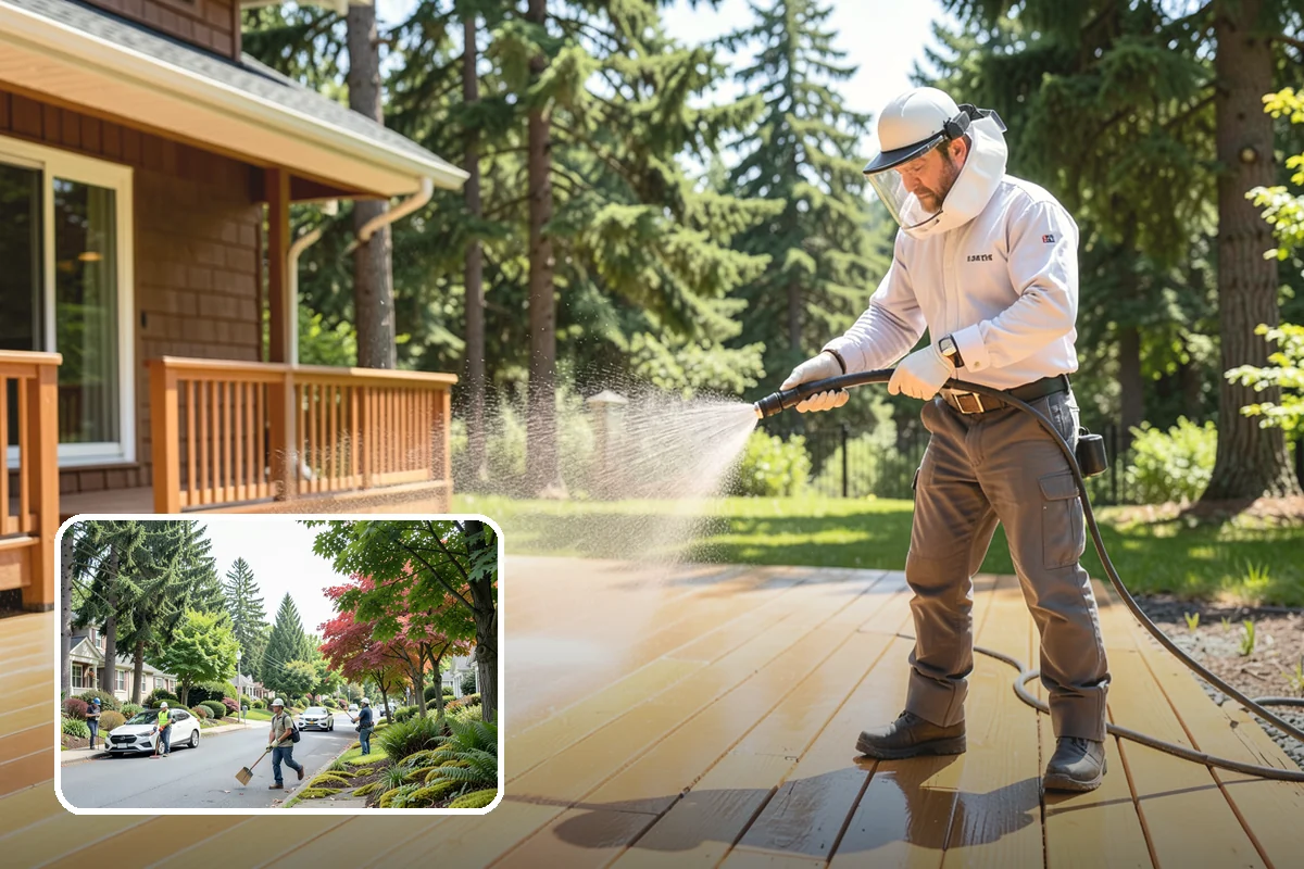 Gutter Guard Cleaning in Beaux Arts Village, King County, WA - Clears matted needles and moss off the guard surface
