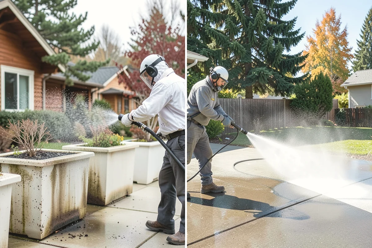 Gutter Guard Cleaning in Black Diamond, King County, WA - Remove the debris mat resting on the guards