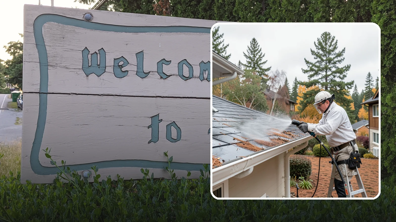 Gutter Guard Cleaning in Brier, Snohomish County, WA - Cleaning of gutter guards and the debris that mats on top of them in needle-heavy Northwest yards.