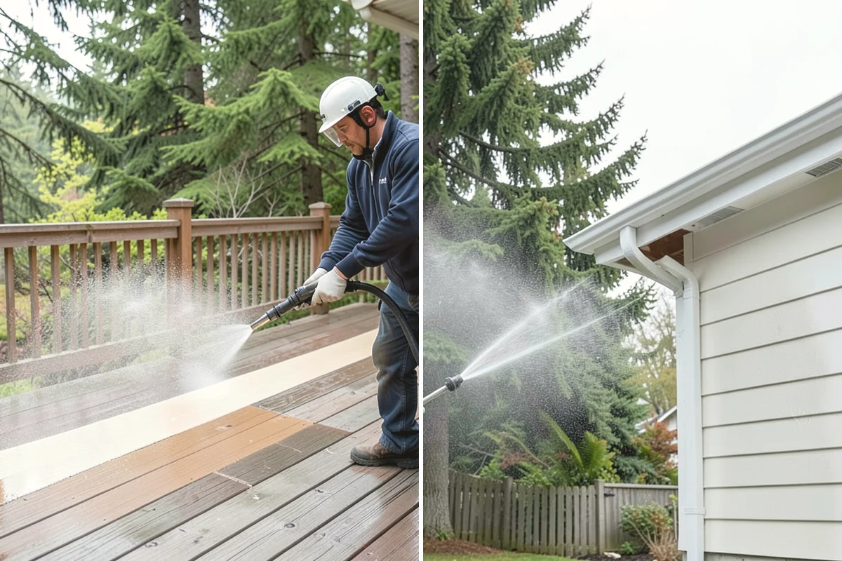 Gutter Guard Cleaning in Carbonado, Pierce County, WA - Remove the debris mat resting on the guards