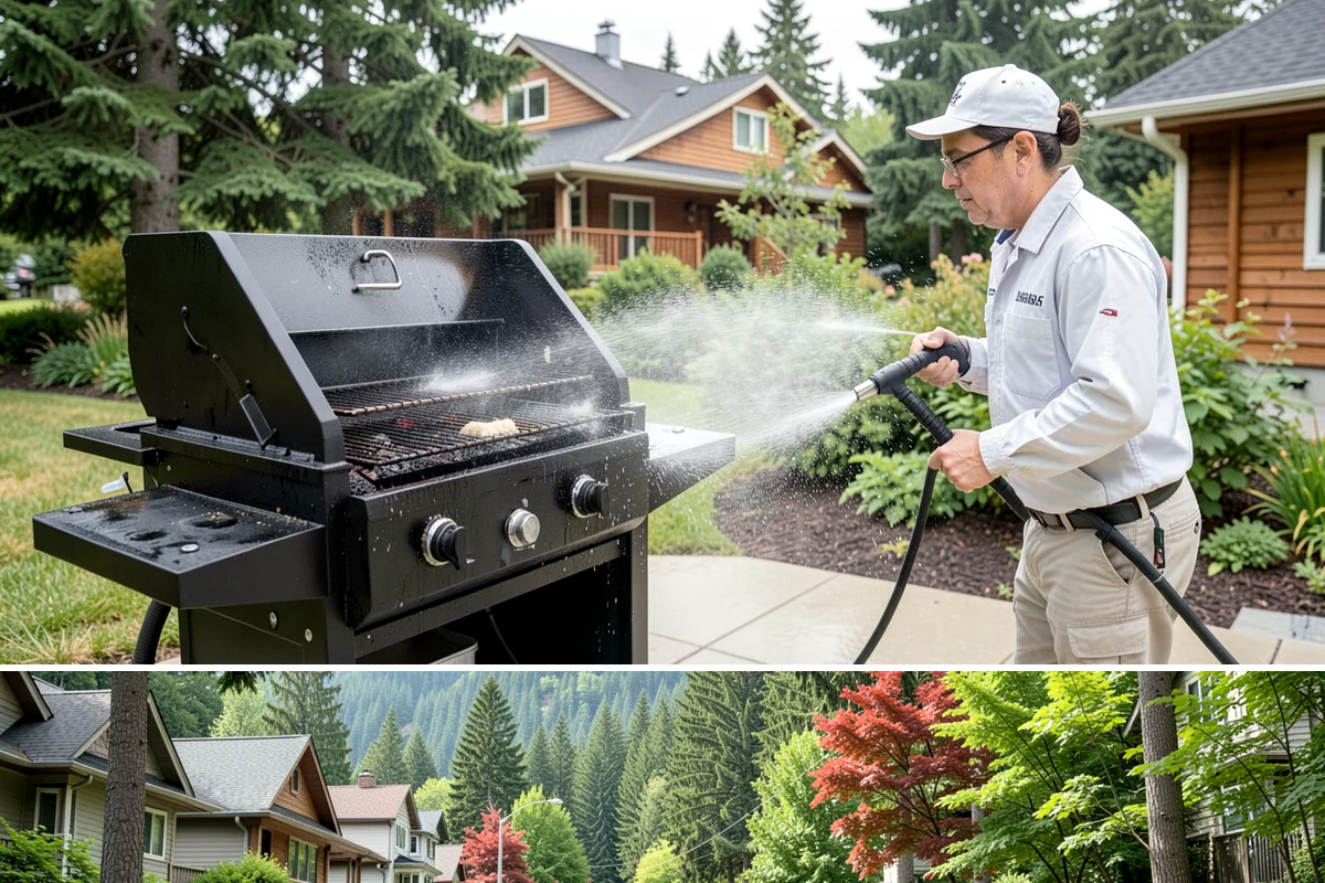 Gutter Guard Cleaning in Darrington, Snohomish County, WA - Clean guards in late fall and again mid-spring to stay ahead of the needle drop that mats them over.