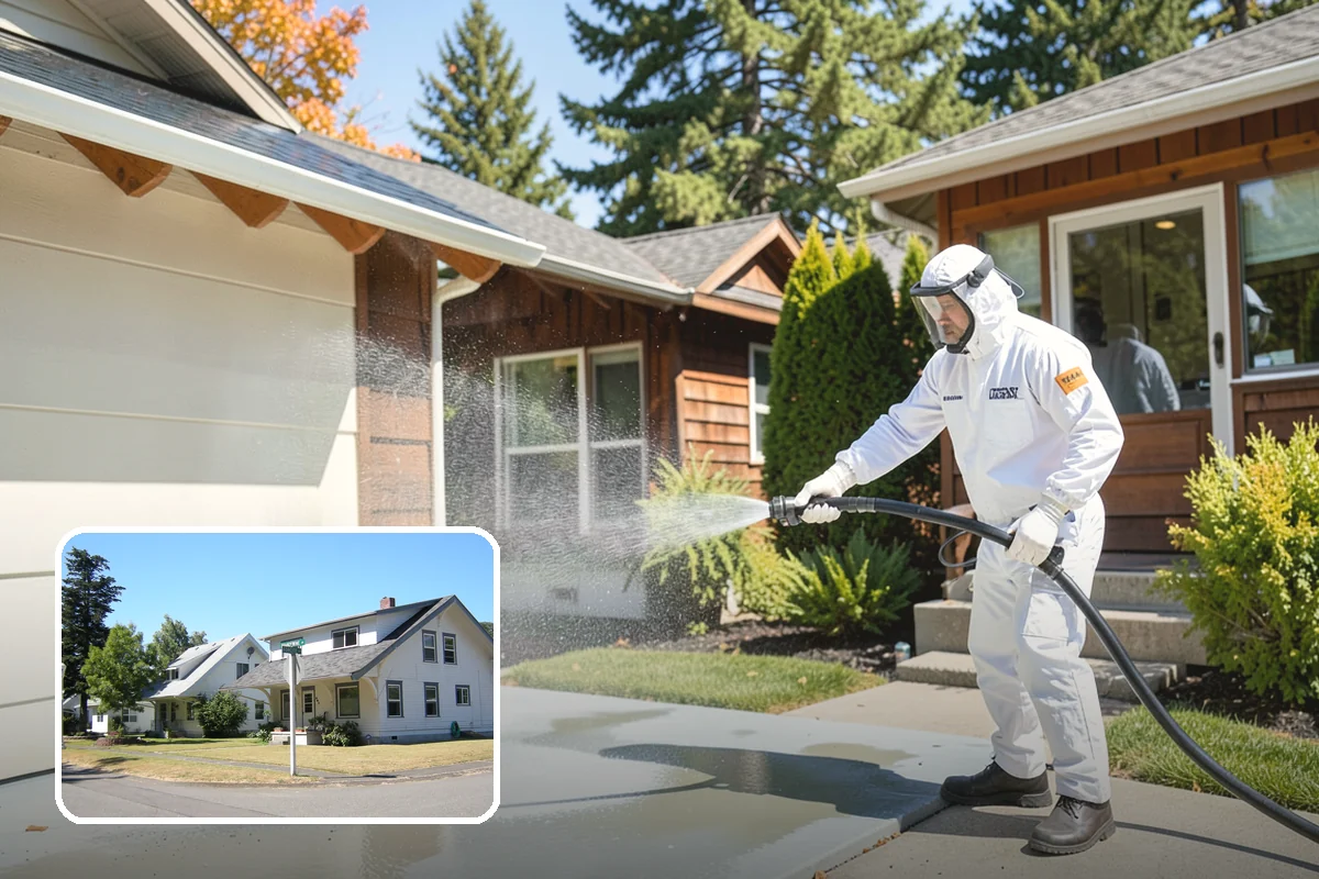 Gutter Guard Cleaning in DuPont, Pierce County, WA - Clears matted needles and moss off the guard surface
