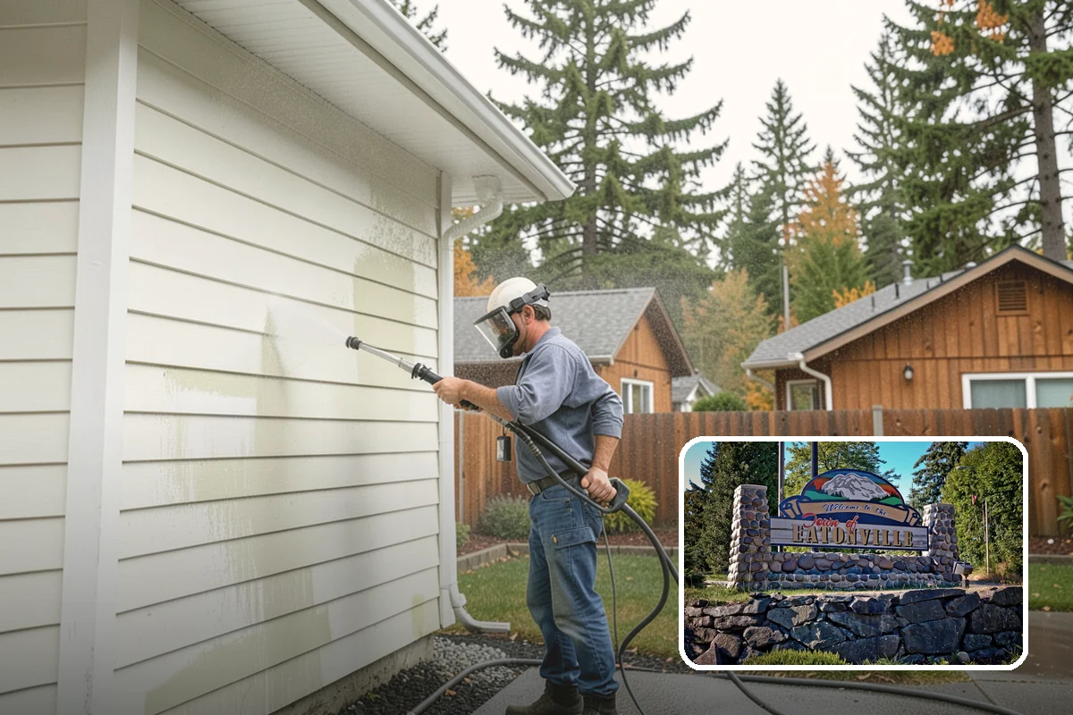 Gutter Guard Cleaning in Eatonville, Pierce County, WA - Clears matted needles and moss off the guard surface