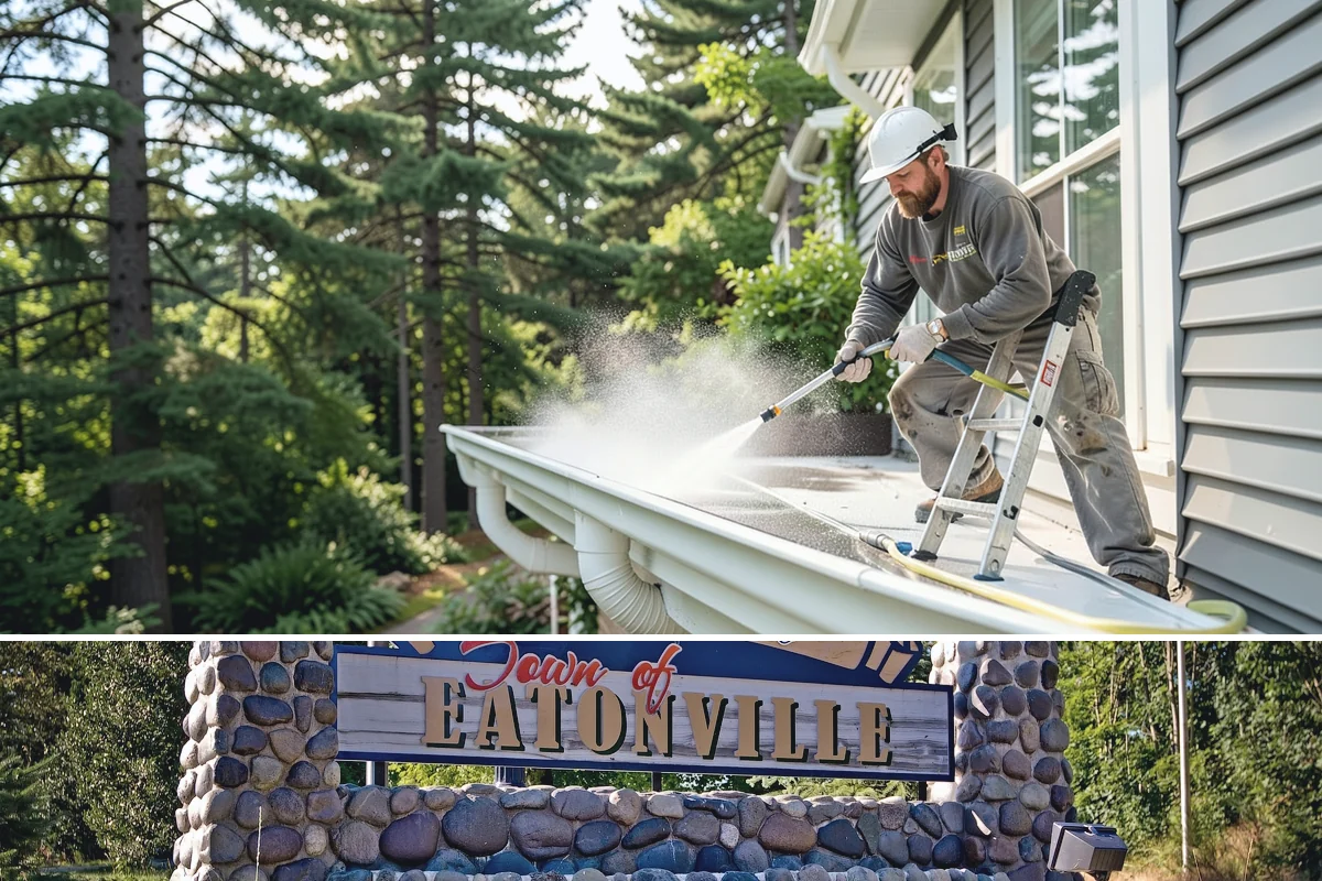 Gutter Guard Cleaning in Eatonville, Pierce County, WA - Clean guards in late fall and again mid-spring to stay ahead of the needle drop that mats them over.