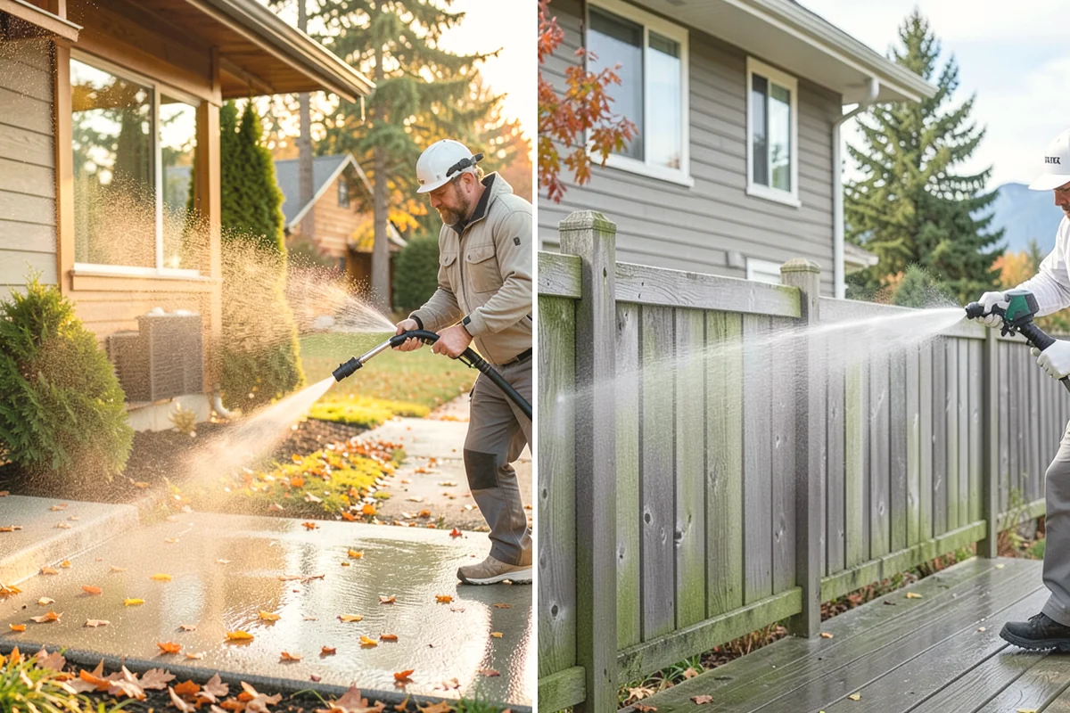 Gutter Guard Cleaning in Edgewood, Pierce County, WA - Remove the debris mat resting on the guards