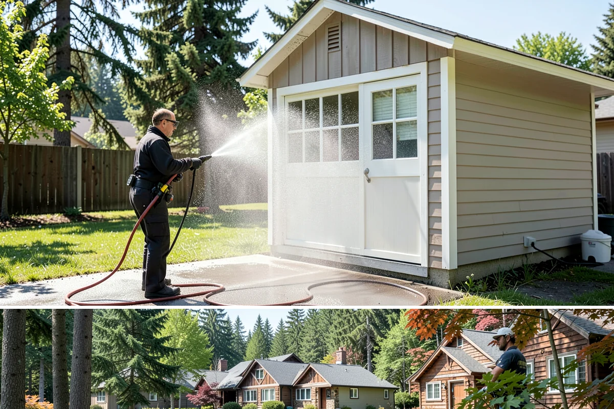 Gutter Guard Cleaning in Edgewood, Pierce County, WA - Clean guards in late fall and again mid-spring to stay ahead of the needle drop that mats them over.