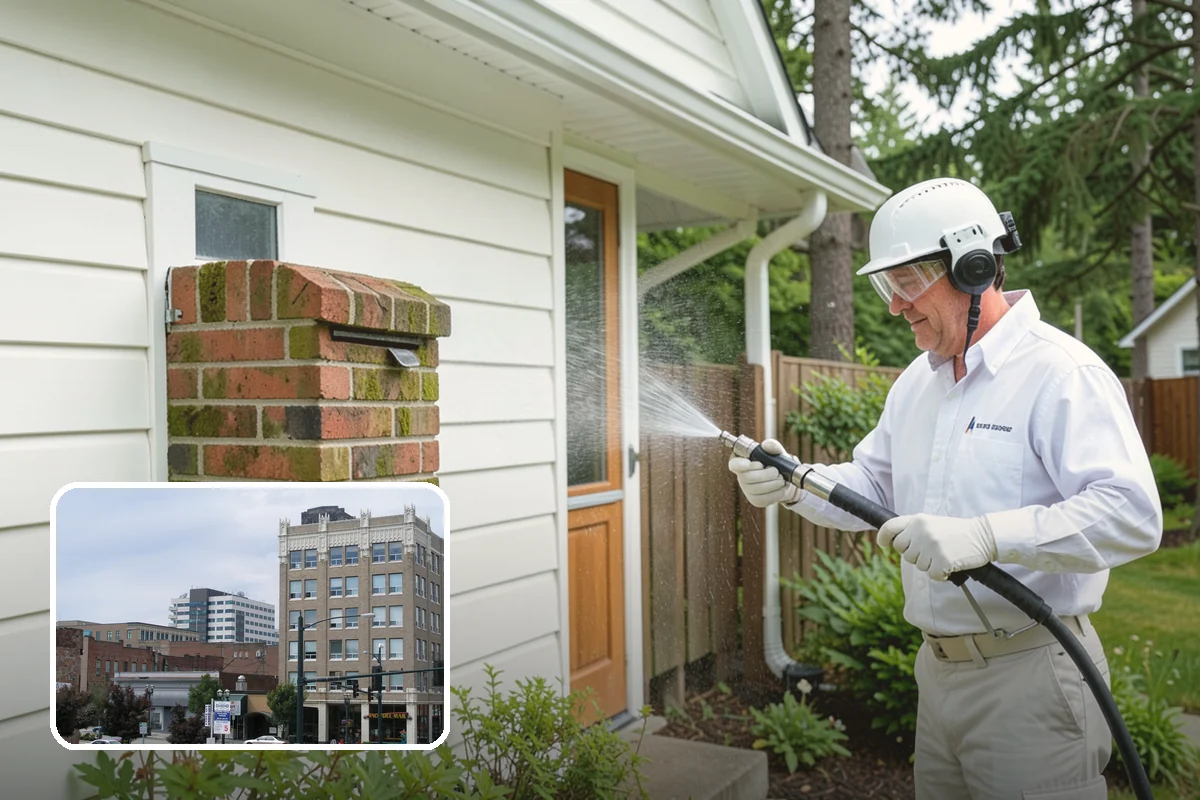 Gutter Guard Cleaning in Everett, Snohomish County, WA - Clears matted needles and moss off the guard surface