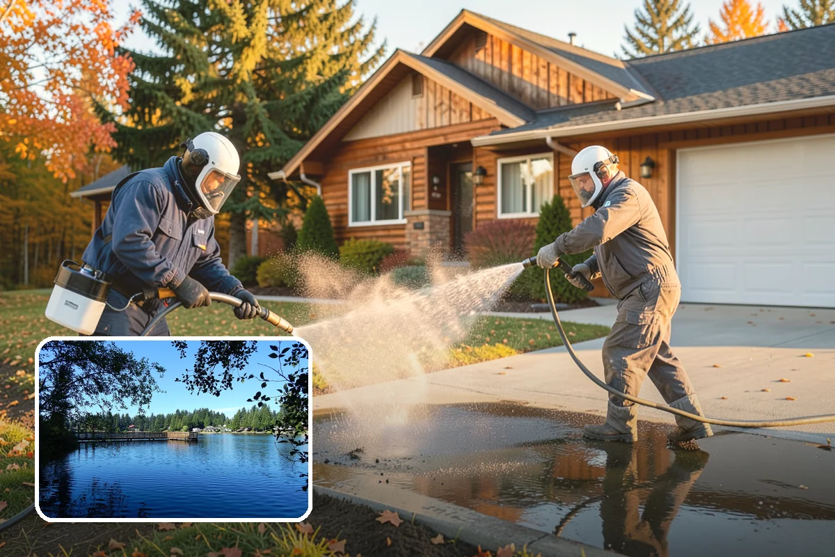 Gutter Guard Cleaning in Federal Way, King County, WA - Clears matted needles and moss off the guard surface
