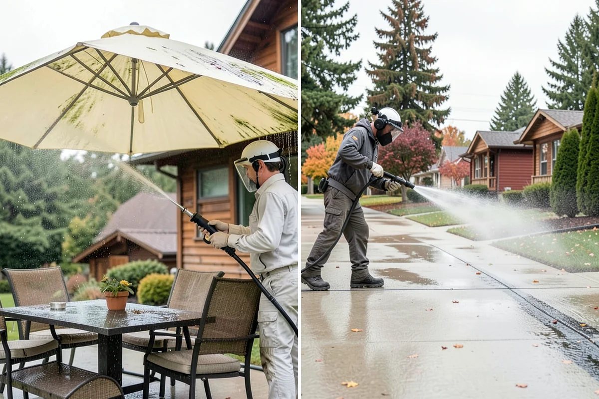 Gutter Guard Cleaning in Federal Way, King County, WA - Remove the debris mat resting on the guards