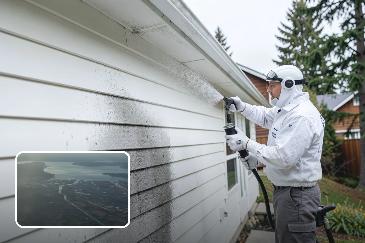 Gutter Guard Cleaning in Fife, Pierce County, WA - Clears matted needles and moss off the guard surface