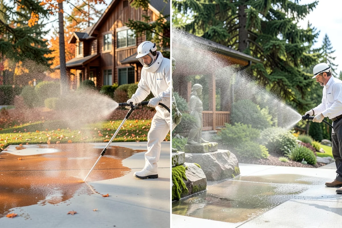 Gutter Guard Cleaning in Hunts Point, King County, WA - Remove the debris mat resting on the guards