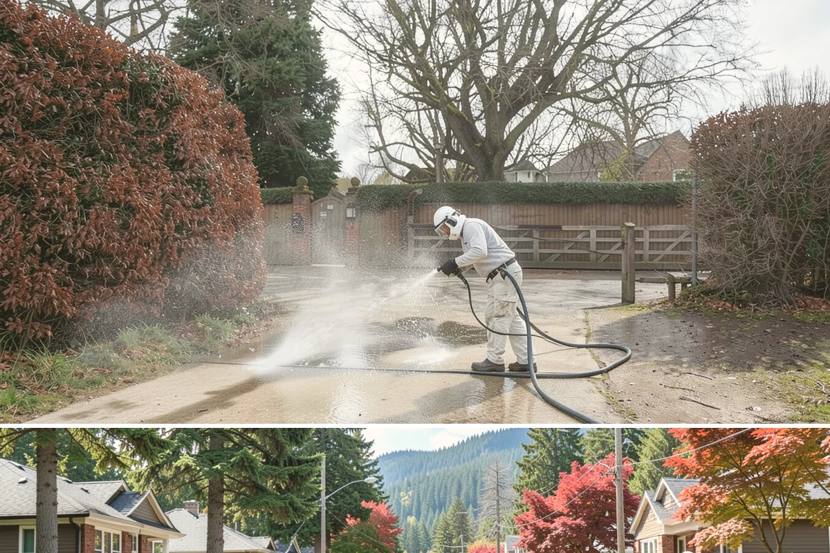 Gutter Guard Cleaning in Hunts Point, King County, WA - Clean guards in late fall and again mid-spring to stay ahead of the needle drop that mats them over.