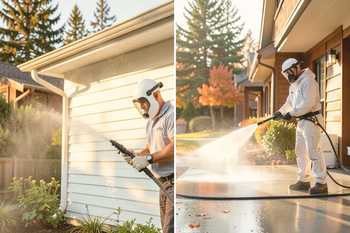 Gutter Guard Cleaning in Index, Snohomish County, WA - Remove the debris mat resting on the guards