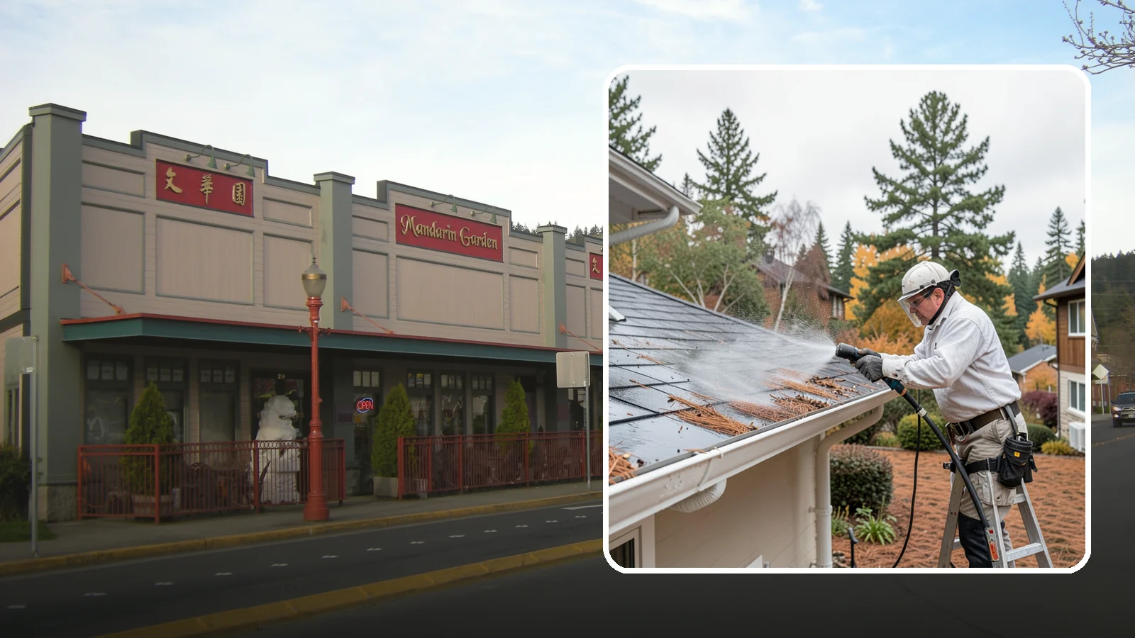 Gutter Guard Cleaning in Issaquah, King County, WA - Cleaning of gutter guards and the debris that mats on top of them in needle-heavy Northwest yards.