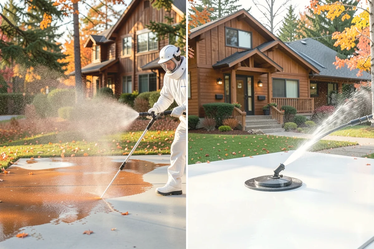 Gutter Guard Cleaning in Issaquah, King County, WA - Remove the debris mat resting on the guards