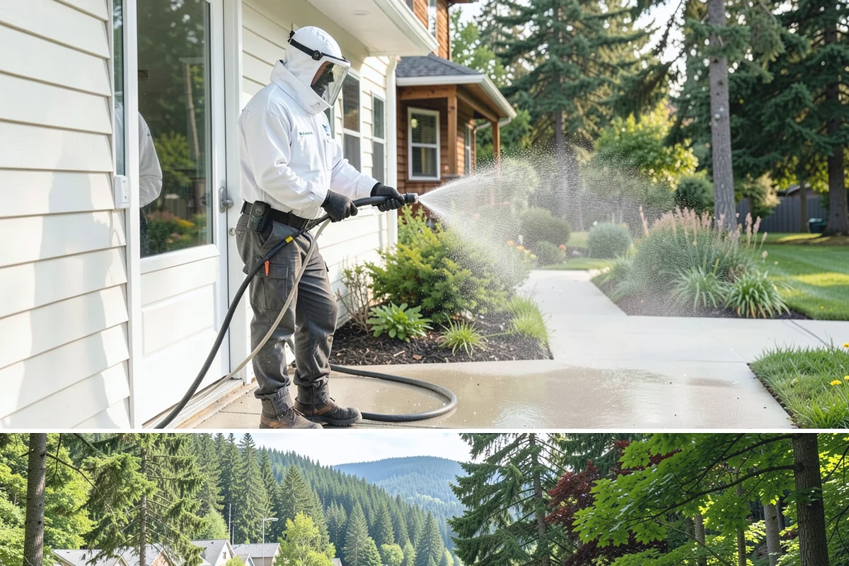 Gutter Guard Cleaning in Lake Forest Park, King County, WA - Clean guards in late fall and again mid-spring to stay ahead of the needle drop that mats them over.