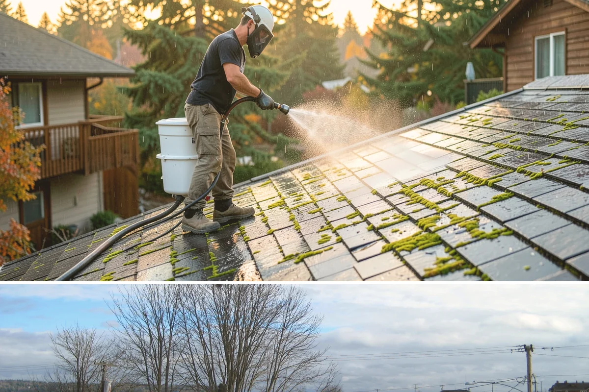 Gutter Guard Cleaning in Langley, Island County, WA - Clean guards in late fall and again mid-spring to stay ahead of the needle drop that mats them over.