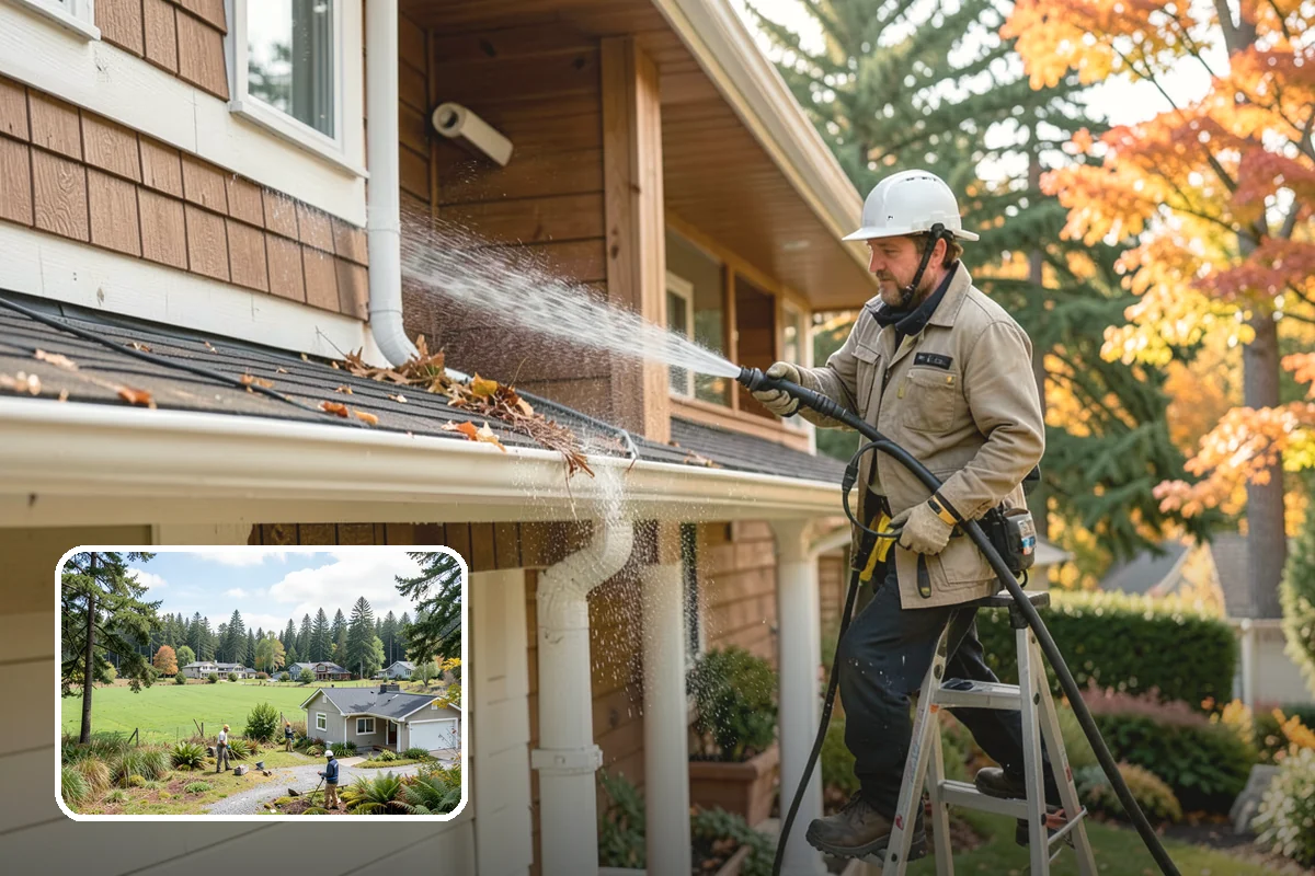 Gutter Guard Cleaning in Lyman, Skagit County, WA - Clears matted needles and moss off the guard surface