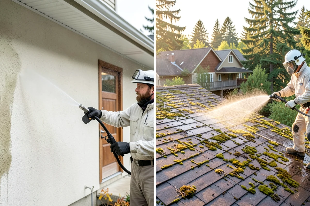 Gutter Guard Cleaning in Maple Valley, King County, WA - Remove the debris mat resting on the guards