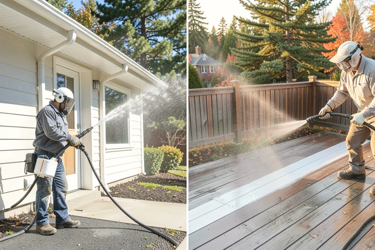 Gutter Guard Cleaning in Mercer Island, King County, WA - Remove the debris mat resting on the guards