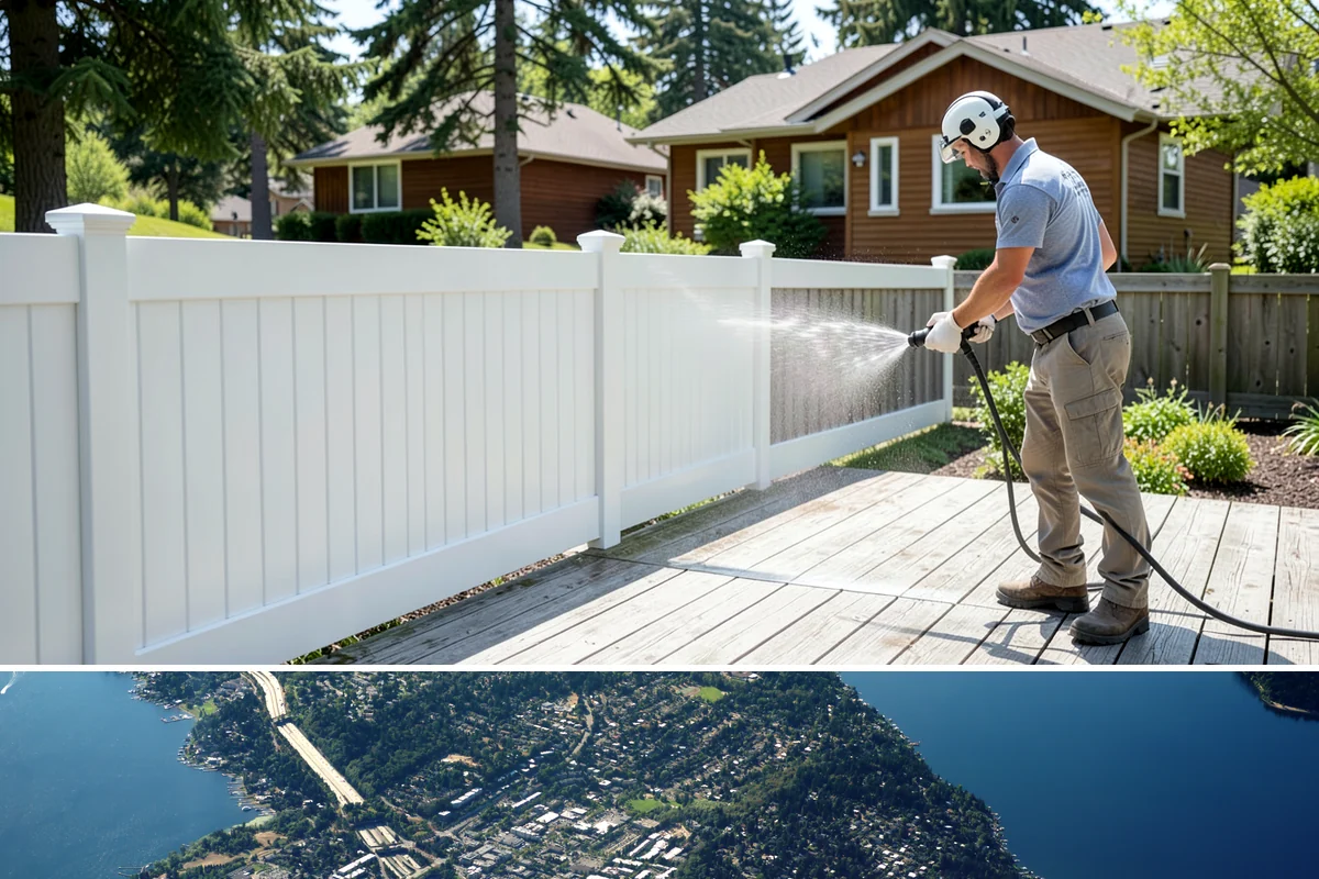 Gutter Guard Cleaning in Mercer Island, King County, WA - Clean guards in late fall and again mid-spring to stay ahead of the needle drop that mats them over.