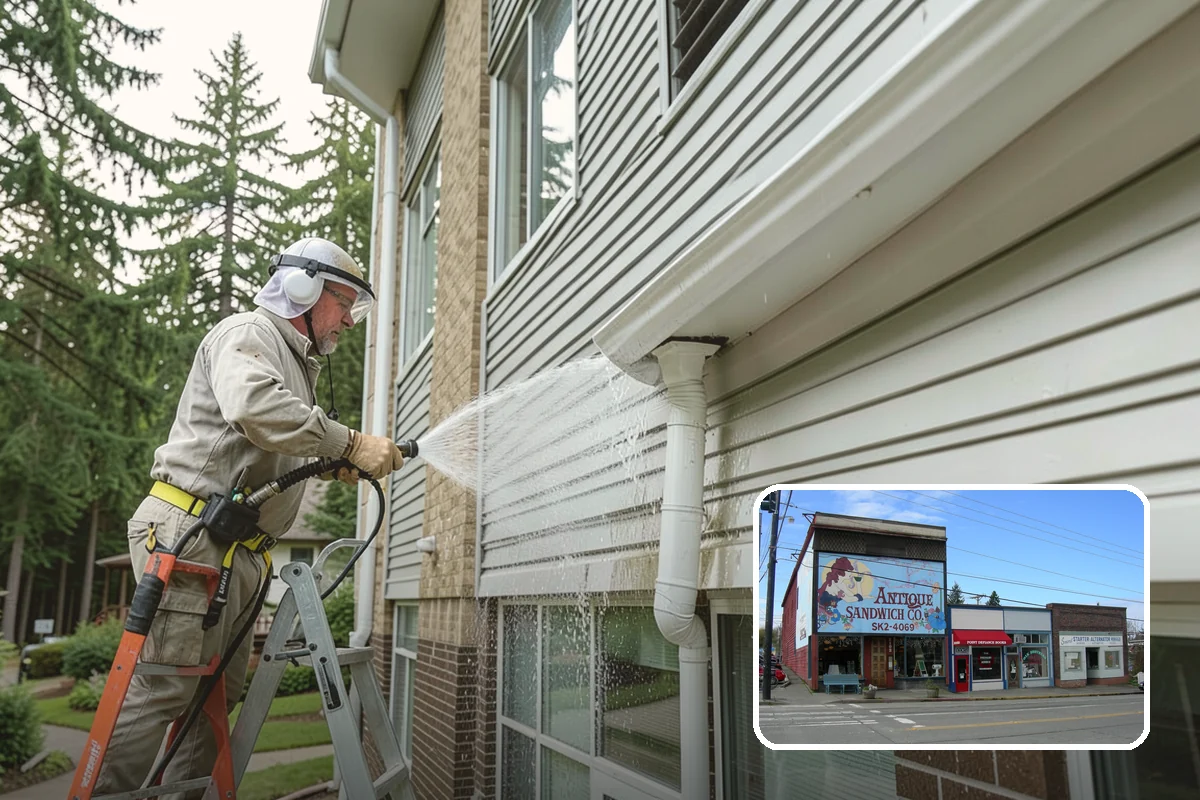 Gutter Guard Cleaning in Ruston, Pierce County, WA - Clears matted needles and moss off the guard surface