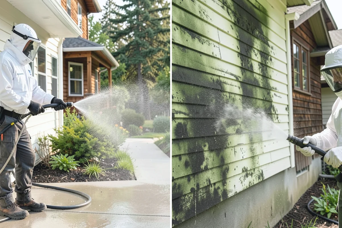 Gutter Guard Cleaning in Skykomish, King County, WA - Remove the debris mat resting on the guards