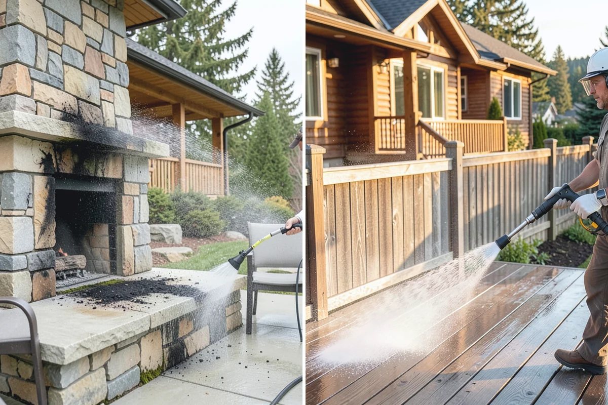 Gutter Guard Cleaning in South Prairie, Pierce County, WA - Remove the debris mat resting on the guards