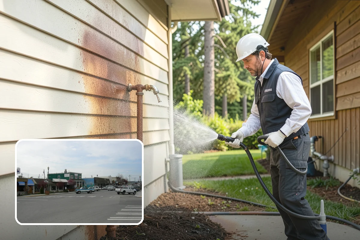 Gutter Guard Cleaning in Stanwood, Snohomish County, WA - Clears matted needles and moss off the guard surface