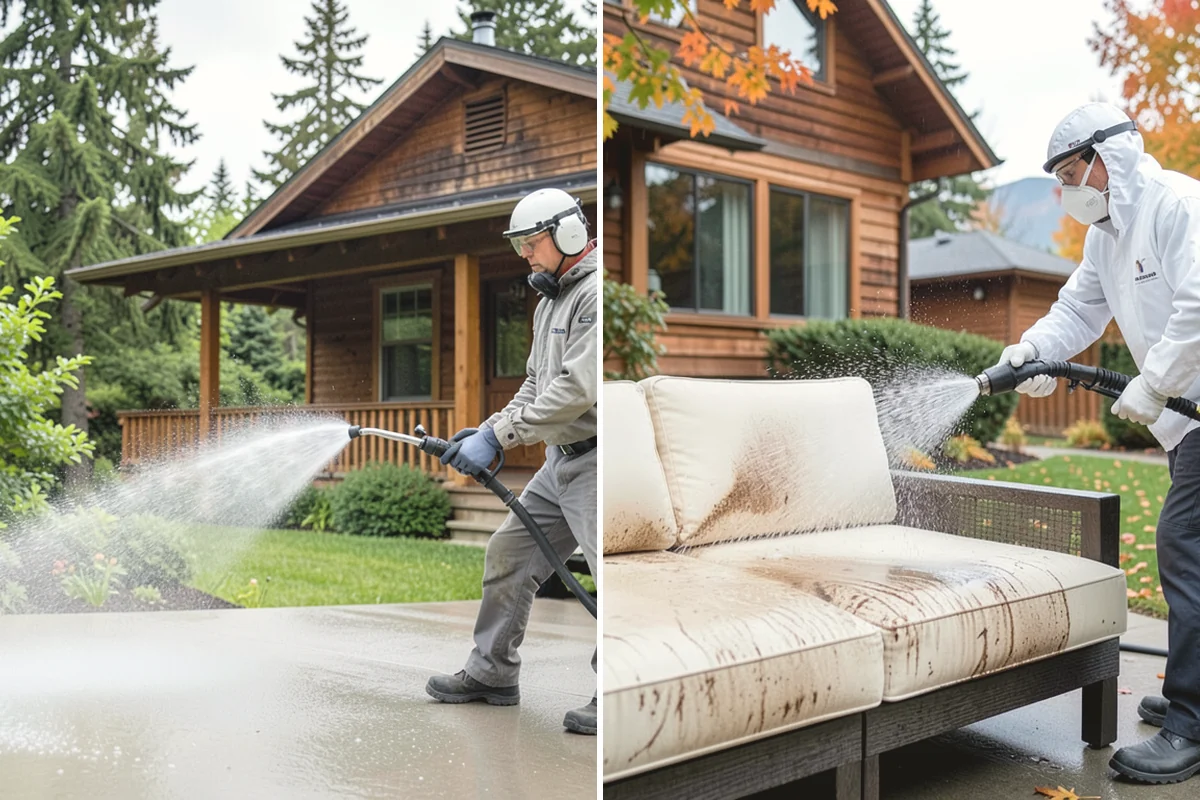 Gutter Guard Cleaning in Steilacoom, Pierce County, WA - Remove the debris mat resting on the guards