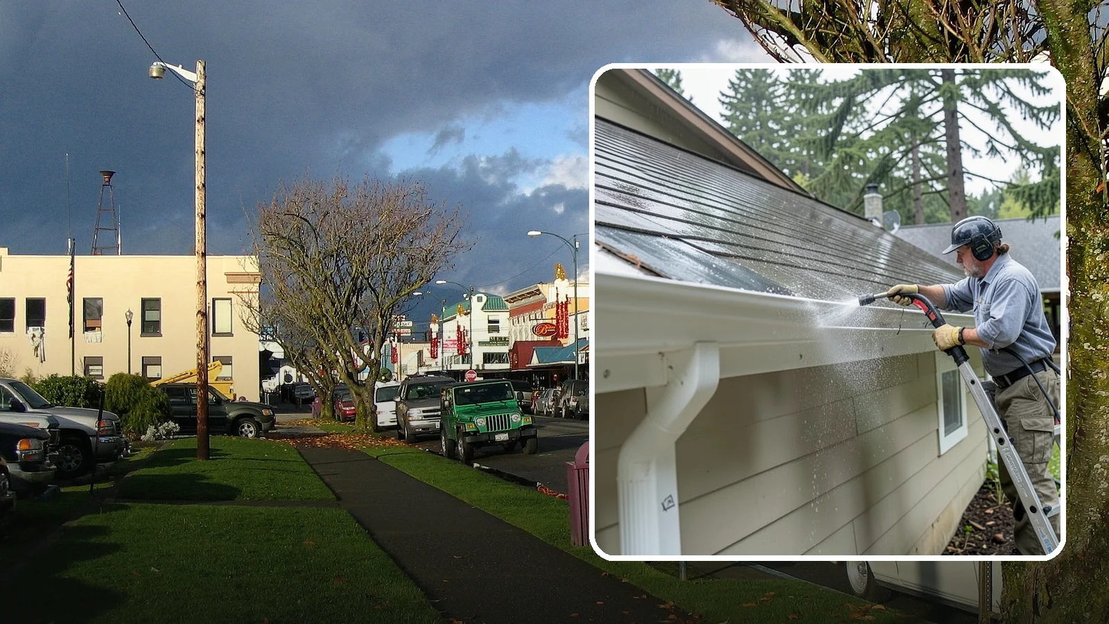 Gutter Maintenance in Arlington, Snohomish County, WA - Scheduled gutter maintenance that keeps troughs, faces, and downspouts clear through the region's long wet season.