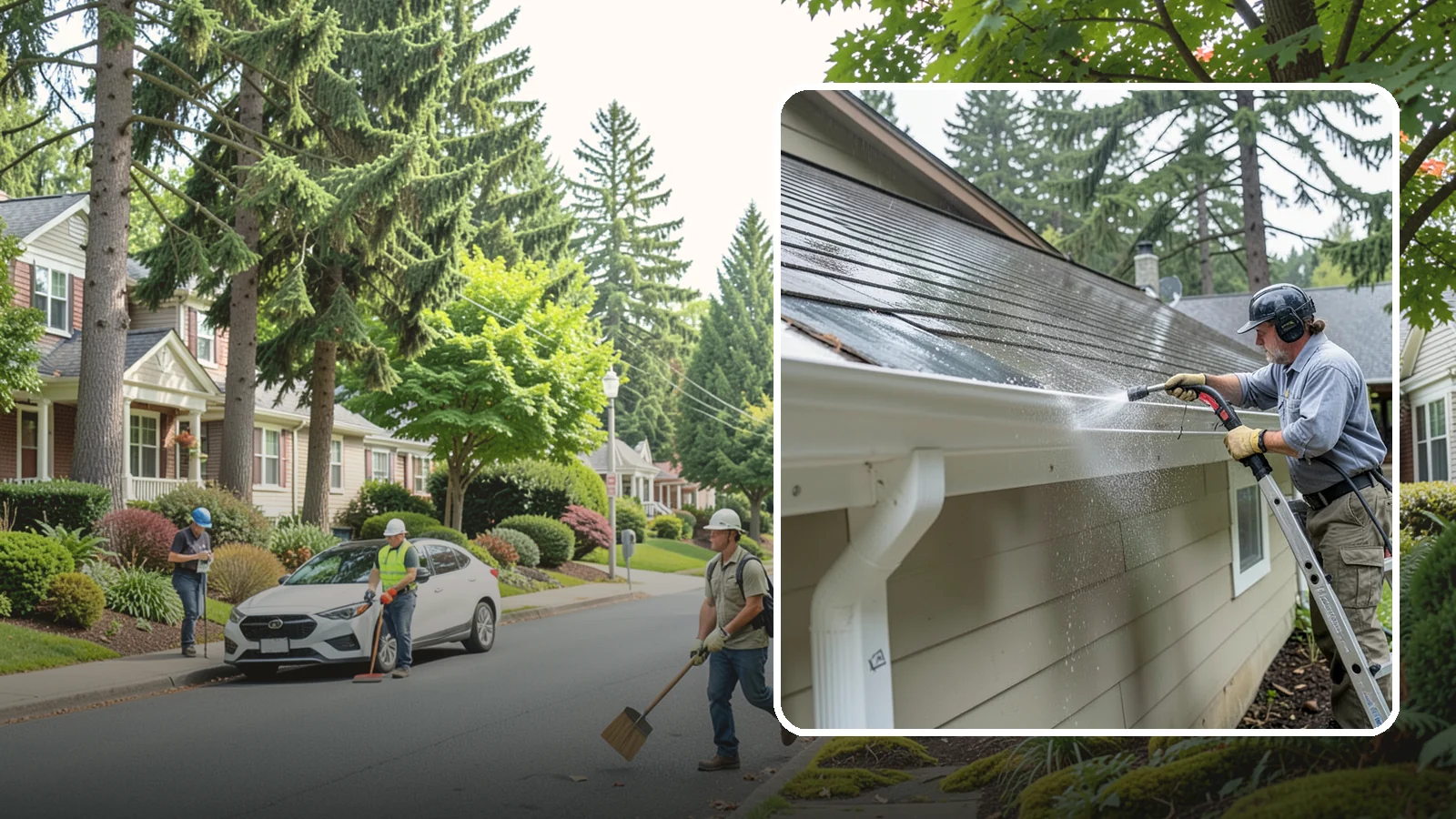 Gutter Maintenance in Beaux Arts Village, King County, WA - Scheduled gutter maintenance that keeps troughs, faces, and downspouts clear through the region's long wet season.