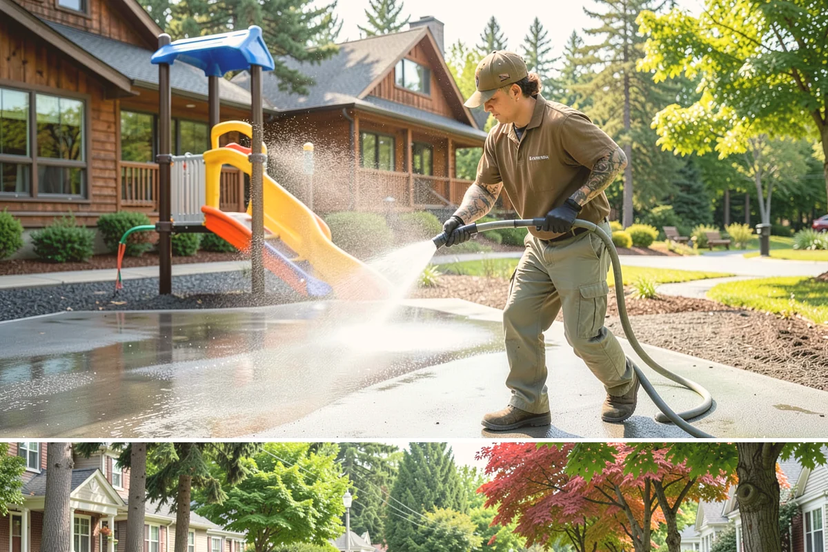 Gutter Maintenance in Beaux Arts Village, King County, WA - A twice-yearly plan built around fall leaf drop and spring needle shed covers the two peak buildup periods.