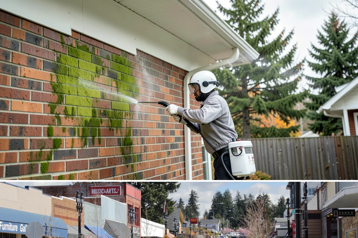Gutter Maintenance in Bothell, King County, WA - A twice-yearly plan built around fall leaf drop and spring needle shed covers the two peak buildup periods.