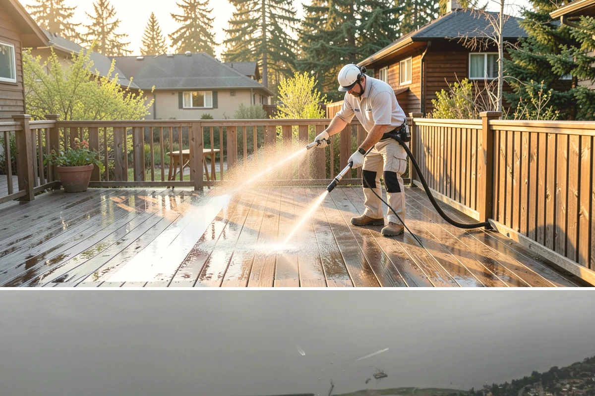 Gutter Maintenance in Des Moines, King County, WA - A twice-yearly plan built around fall leaf drop and spring needle shed covers the two peak buildup periods.