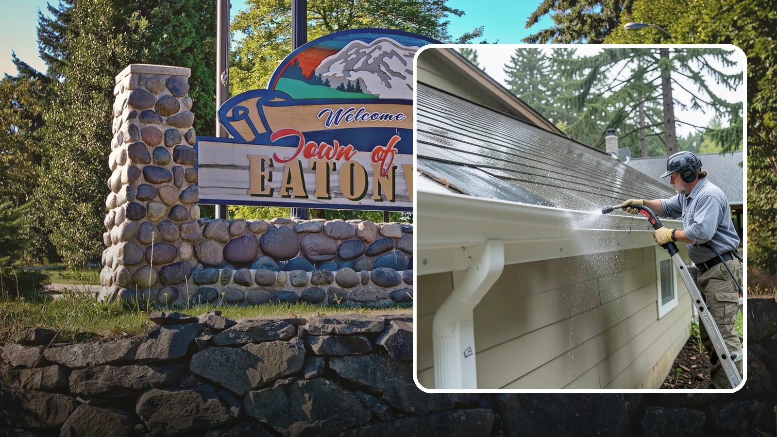 Gutter Maintenance in Eatonville, Pierce County, WA - Scheduled gutter maintenance that keeps troughs, faces, and downspouts clear through the region's long wet season.