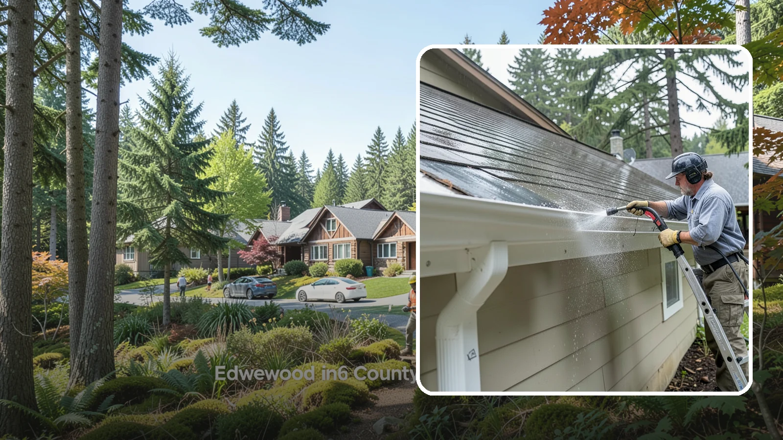 Gutter Maintenance in Edgewood, Pierce County, WA - Scheduled gutter maintenance that keeps troughs, faces, and downspouts clear through the region's long wet season.
