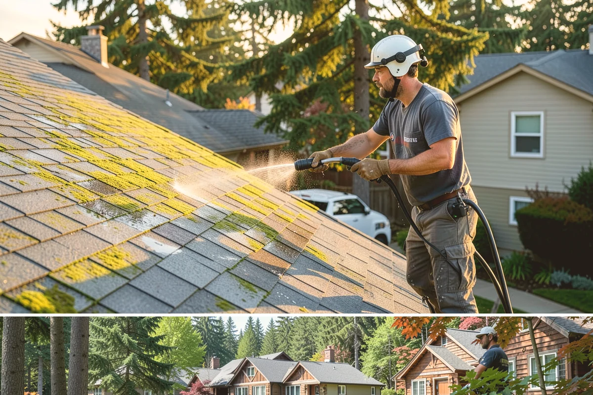 Gutter Maintenance in Edgewood, Pierce County, WA - A twice-yearly plan built around fall leaf drop and spring needle shed covers the two peak buildup periods.