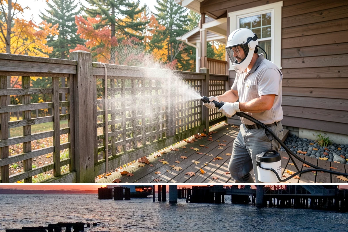 Gutter Maintenance in Edmonds, Snohomish County, WA - A twice-yearly plan built around fall leaf drop and spring needle shed covers the two peak buildup periods.