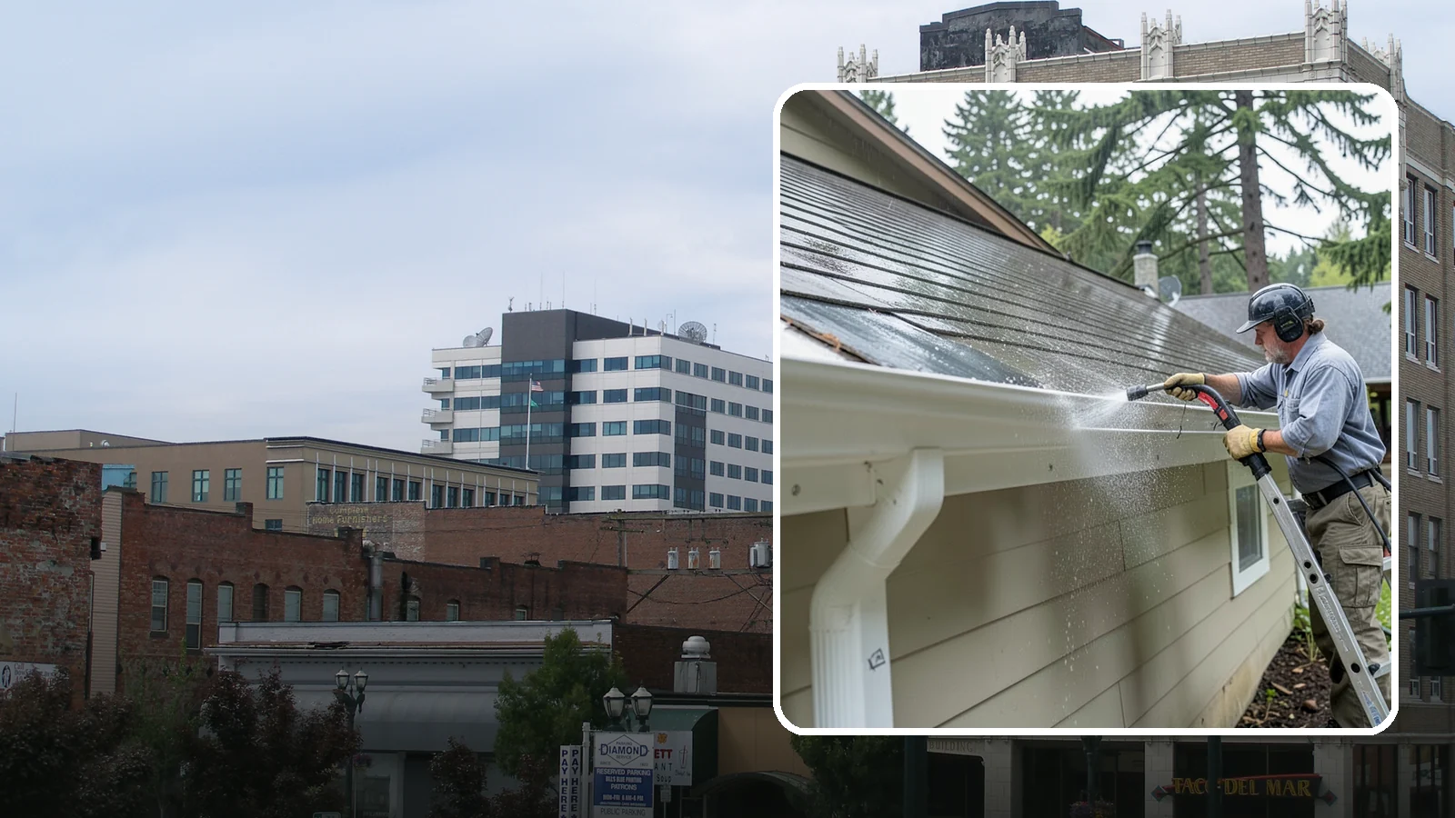 Gutter Maintenance in Everett, Snohomish County, WA - Scheduled gutter maintenance that keeps troughs, faces, and downspouts clear through the region's long wet season.