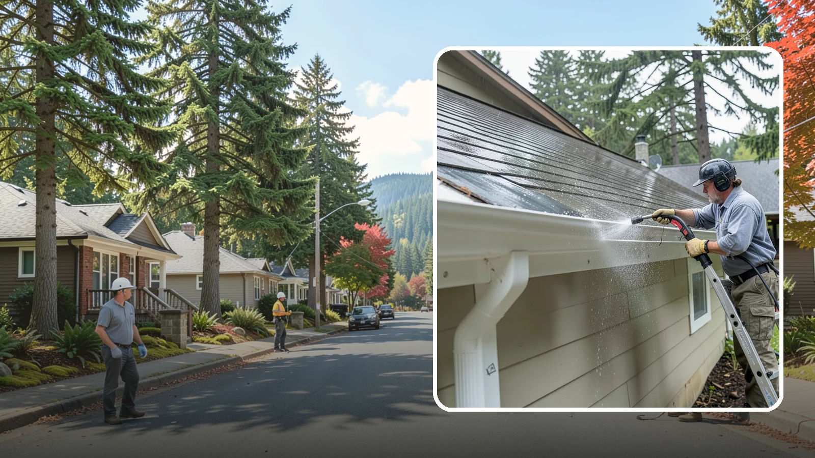 Gutter Maintenance in Hunts Point, King County, WA - Scheduled gutter maintenance that keeps troughs, faces, and downspouts clear through the region's long wet season.