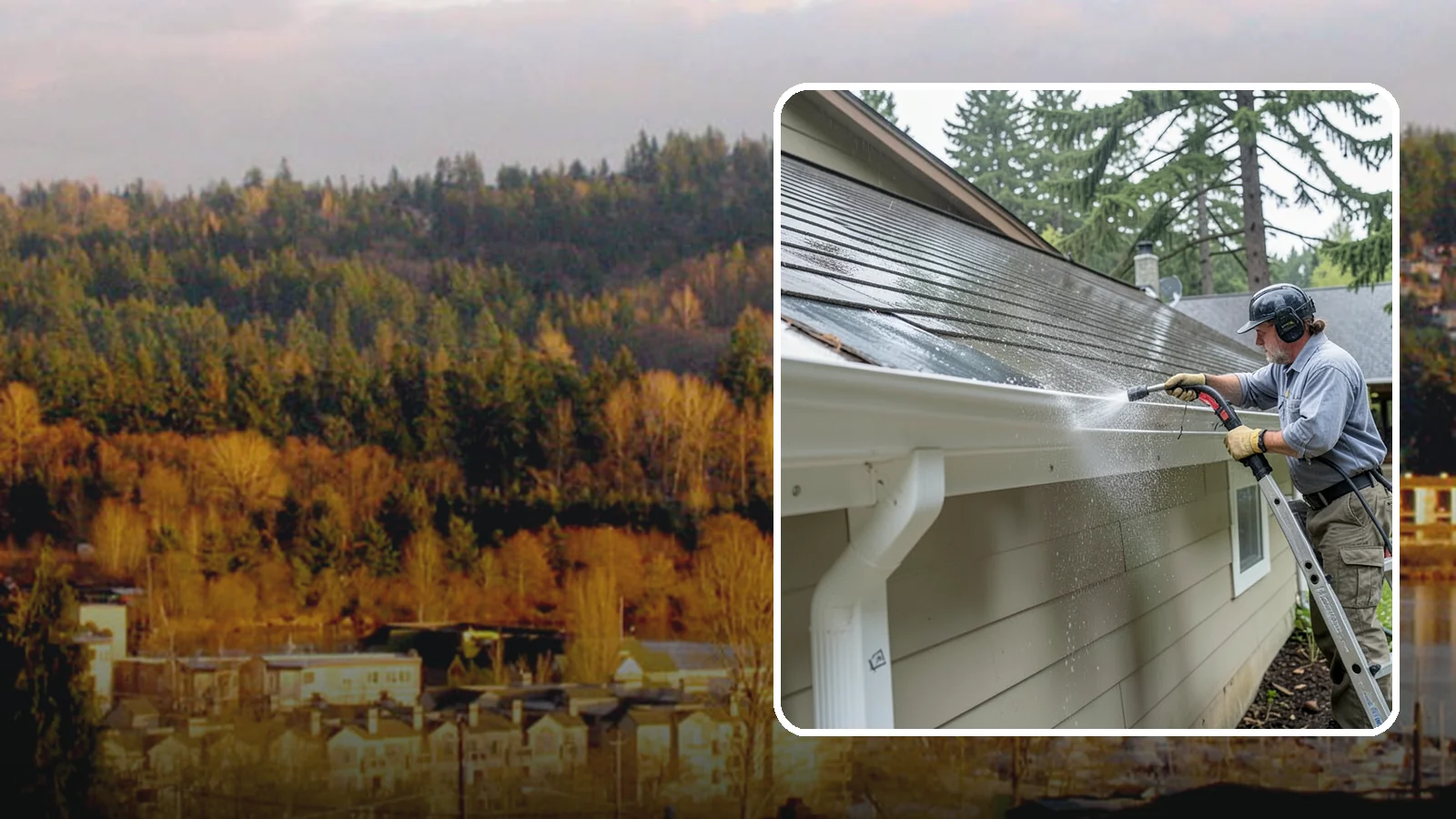 Gutter Maintenance in Kenmore, King County, WA - Scheduled gutter maintenance that keeps troughs, faces, and downspouts clear through the region's long wet season.