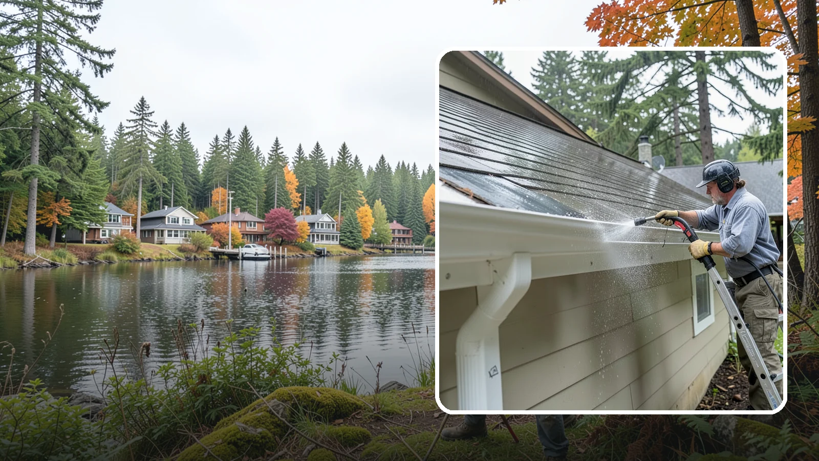 Gutter Maintenance in La Conner, Skagit County, WA - Scheduled gutter maintenance that keeps troughs, faces, and downspouts clear through the region's long wet season.