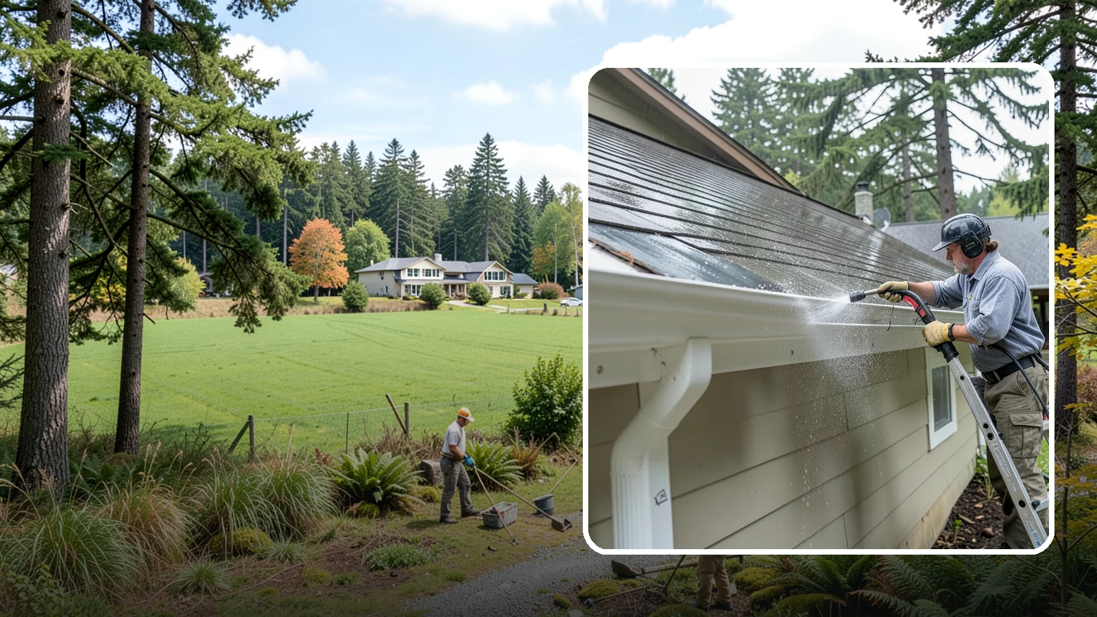 Gutter Maintenance in Lyman, Skagit County, WA - Scheduled gutter maintenance that keeps troughs, faces, and downspouts clear through the region's long wet season.