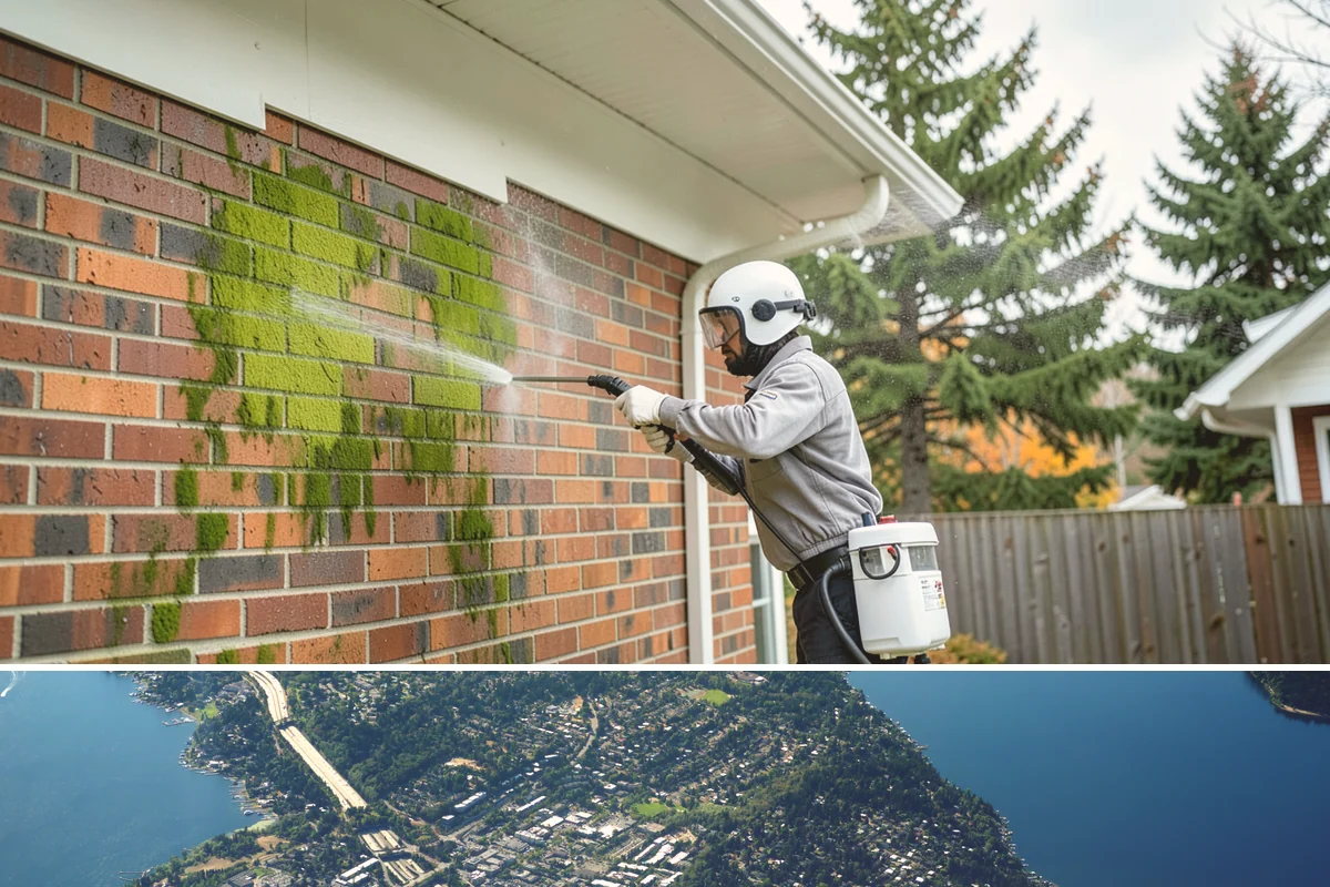 Gutter Maintenance in Mercer Island, King County, WA - A twice-yearly plan built around fall leaf drop and spring needle shed covers the two peak buildup periods.